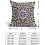 Boho Hørpudebetræk 45x45 cm, Lilla Sort Blomsterprint 5