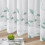 White leaf sheer curtains with embroidered leaves, 38 x 63 4