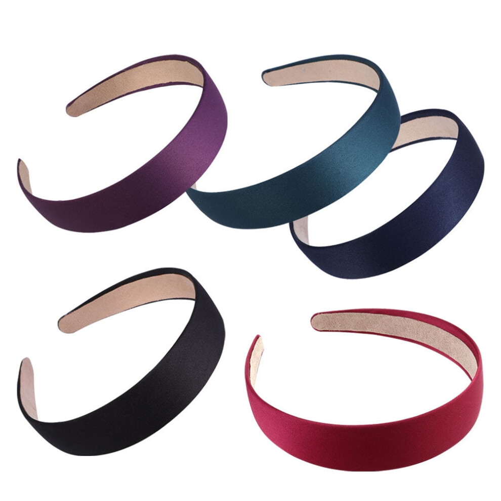 Wide Hard Headbands for Women 5 Pcs
