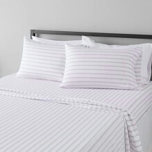 Ensemble de draps 4 pièces en microfibre légère, ultra douce et facile d'entretien, avec poches profondes de 35,5 cm (14 pouces), format Queen,