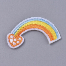 20Pcs Rainbow Colorful Computerized Embroidery Iron-on/Sew-on PatchesCostume AccessoriesDIY CraftsBagsJackets (24x44x1mm) Colorful DIY