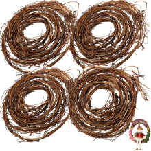 Couronne en rotin naturel, motif vigne brune, décoration intérieure