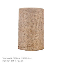 Jutový špagát svetlohnedá vintage dekorácia 1 rolka