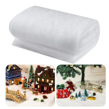 31.5"x94.5" Christmas Snow Blanket – Thickened White Cotton, Fluffy Fake Snow Carpet for Xmas Decor, Photo Prop & Party Favors
