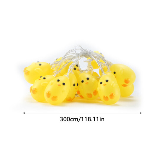 Easter Chick String Lights Yellow 300cm 2