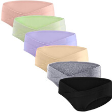 6 Pack Maternity Pregnant Women Low Waist V Shaped Cotton Pregnancy Postpartum Panties