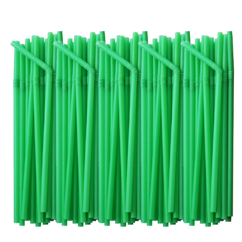 100 Canudos de Plástico Flexíveis, Canudos Descartáveis e Dobráveis para Festas, 20,8 cm (8,2 polegadas) - Decorações para Festas 1