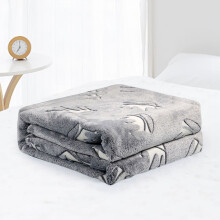 Couverture en flanelle phosphorescente à motif galaxie et étoiles pour enfants – Plaid confortable toutes saisons, 1 pièce