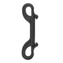 Dobbeltsidig krok til hundebånd i rustfritt stål 9,6 x 2,3 x 1,2 cm