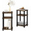 JUST 2-Piece Side Table Set, 3-Tier Open Shelf, Toolless Assembly, Compatible with Amber Pine 5
