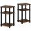 JUST 2-Piece Side Table Set, 3-Tier Open Shelf, Toolless Assembly, Compatible with Amber Pine 6