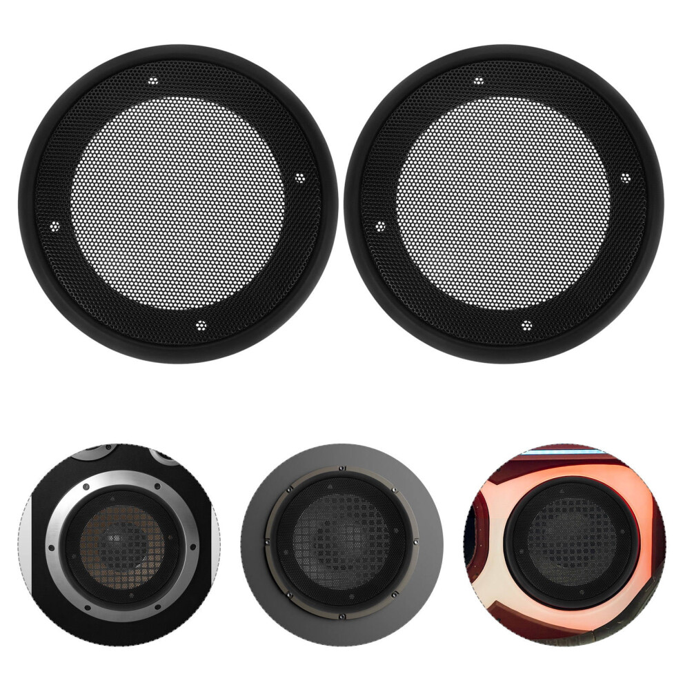 Worgeous 2 Pcs Car Audio Grille Fabric Covers Speaker Subwoofer 9180479700272