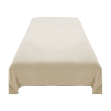 Draps en flanelle de polyester Qxpztk, draps de lit en flanelle douce et chaude, linge de lit en flanelle brossée respirante, beige (160 x 230 cm)