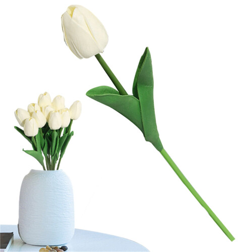 1 Pack Artificial Tulips with Bendable Stems, Hot Pink 1