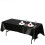 Toalha de mesa retangular de cetim preta, 152 cm x 259 cm (60" x 102") 2