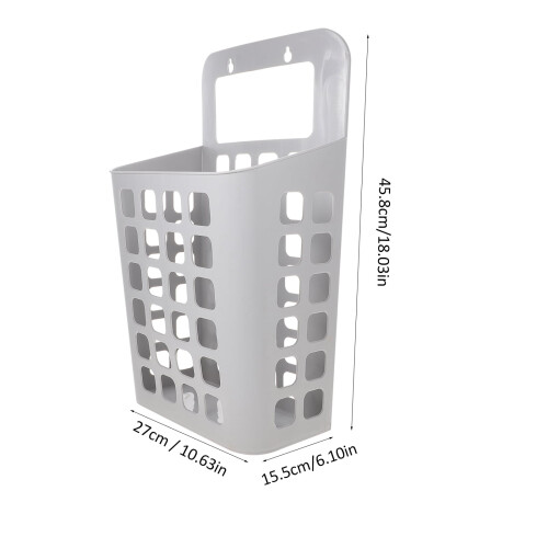 Panier à linge pliable gris 45,8 x 27 x 15,5 cm 1