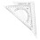 2Pcs Multifunctional Transparent Triangle Rulers for Drawing and Measuring 5