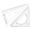 2Pcs Multifunctional Transparent Triangle Rulers for Drawing and Measuring 6
