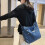 Γυναικεία τσάντα Tote Vintage Denim με πολλές τσέπες, ανοιχτό μπλε 3
