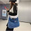 Γυναικεία τσάντα Tote Vintage Denim με πολλές τσέπες, ανοιχτό μπλε 4
