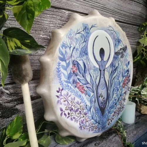 Siberian Shaman Drum Handcrafted with Drumstick 2