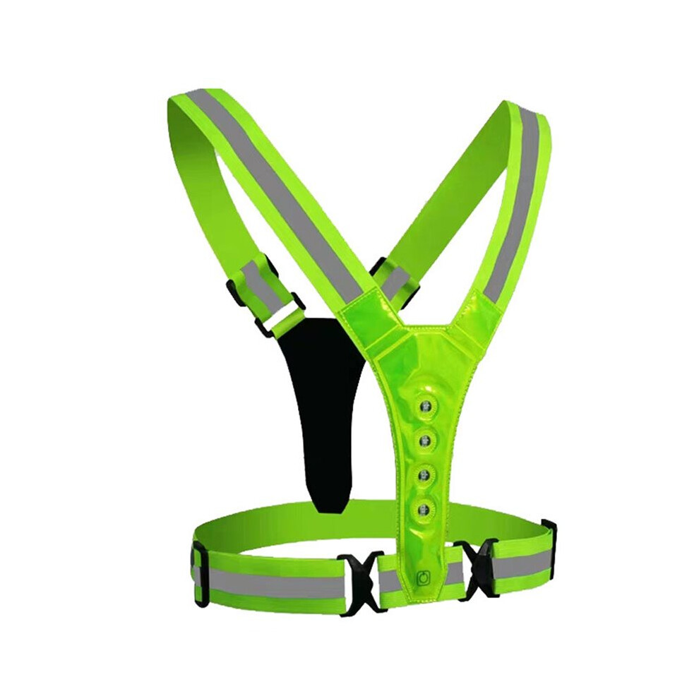 Led Running Vest Reflective Glowing Reflective Straps High Visibility Night Running Riding Clothing Elastic Band 6031306901658