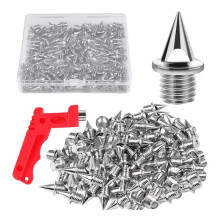 120PCS 1/4inch Steel Track and Country Spikes Shoe Spikes with Spike Wrench, Replacement Spikes