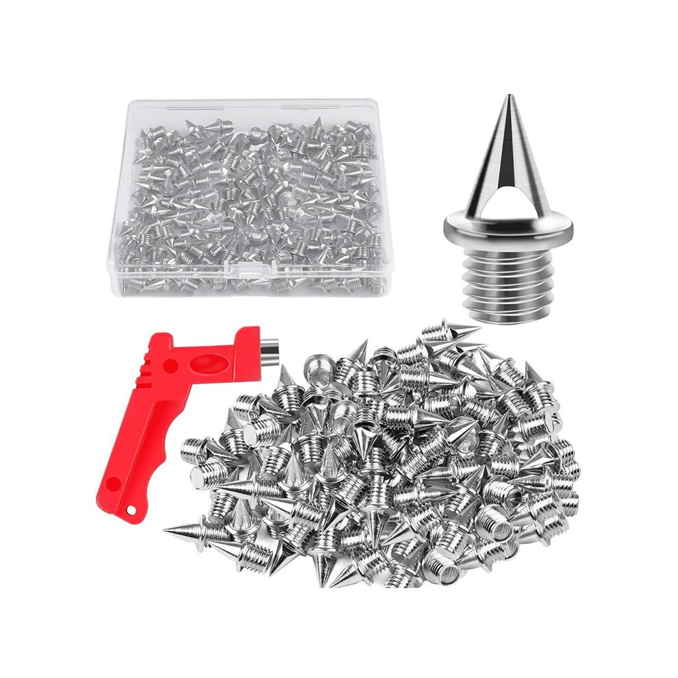 120Pcs 1/4Inch Steel Track And Country Spikes Shoe Spikes With Spike Wrench, Replacement Spikes 4712927957935