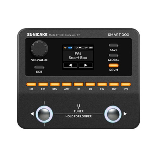 Sonicake Smartbox Digital Multi-Effects Processor Electric Guitar Effects Pedal, Bass, Drum Machine, Internal Recording