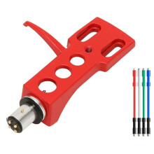 Universal Turntable Headshell with Wires 4 Pin Cartridge Stylus Holder for Vinyl Record Players Phono Accessories