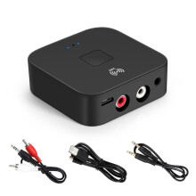 5.0 RCA Audio Receiver 3.5mm AUX Jack Stereo Music Wireless Adapter Mic NFC Speakers Amplifier Auto /OFF