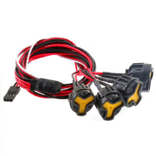 RC Car Bright LED Lights Headlight Spotlight for 1/10 RC Crawler Axial SCX10 90046 Wraith Capra Redcat 4-Lights C