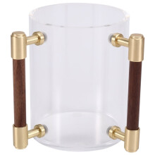Hand Washing Cup Acrylic Round Washing Cup Hand Wash Cup with Wood Handles for Jewish Prayer Wash Cup
