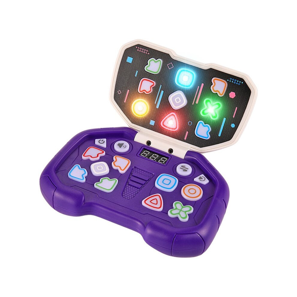 Tauoh Rhythm Master Kids Training Game Machine - Level Challenge, Stress Relief, Flip Handheld Dance Mat. Violet
