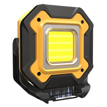 Lanterna de Trabalho LED Recarregável de 6000mAh, 16 Horas de Duração, Sem Fio, Magnética, IPX5, com Rotação de 360, Ideal para Camping.