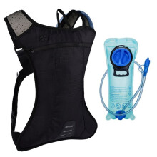 Waterproof Hydration Backpack Comfortable Breathable Sport Water Bag Backpacks with 2L Water Bag for Running Cycling BLACK