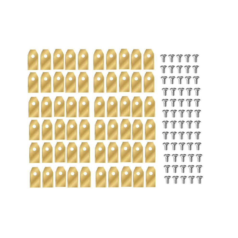 60 Pcs Blades With Screws For Navimow I105n/I108n/I110n/ H500n/H800n/H1500n/H3000n Lawn Mower Gold 6033495073086