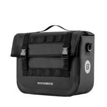 ROCKBROS Bicycle Front Bag 15L Waterproof Saddle Bag Portable Bike Fork Bag for Cycling Enthusiast,Black
