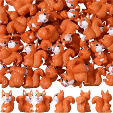 50 Figurines Miniatures D'Écureuils, Petits Animaux de la Forêt, Accessoires de Jardin pour L'Extérieur