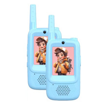 2PCS Children'S Video Walkie Talkies Selfie Send Voice Photo Emoticons for Kids Gift Boys Girls B