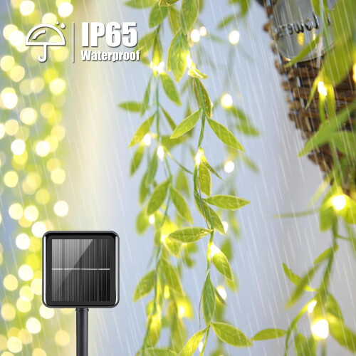 33ft100LED Ηλιακά Φωτιστικά σε Κορδόνι, Συσκευασία των 2, 8 Λειτουργιών, Μικροσκοπικά 1