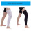 Manica a compressione unisex lunga per gamba, nera 4