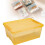 Clear Storage Boxes with Lids, Stackable BPA-Free Plastic Containers with Removable Tray – Yellow, Compatible with Home/Office/Dorm 2