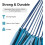 Outdoor Camping Double Hammock Blue Stripes 2-Person 2