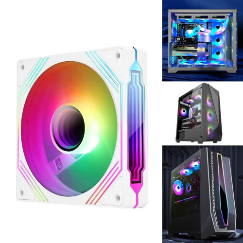 Aurgiarme Reverse Airflows 120mm ARGB Fans with PC Cooling Water CPU Case Fan for Customized Computer Builds 1