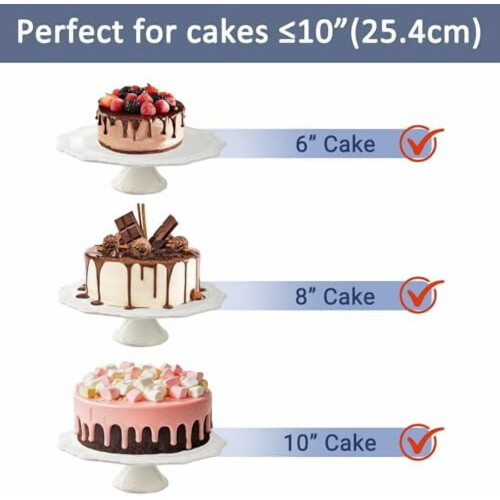 Λευκή κεραμική βάση για κέικ, πιάτο για cupcakes και επιδόρπια 10" – Συμβατή με κέικ 10", 2