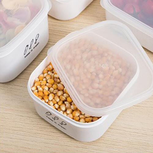 RFUGUG Stackable White Plastic Lunch Box 700ml and 900ml 2