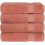 Ensemble de 4 serviettes de bain turques, 100 % coton, extra larges et douces, couleur corail. 4