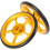 Worgeous 2 Pcs E Replaceable Bike Part Folding Bicycle Wheels Golden 3