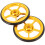 Worgeous 2 Pcs E Replaceable Bike Part Folding Bicycle Wheels Golden 6